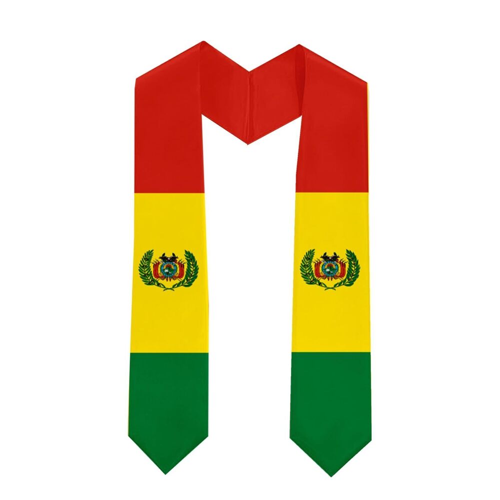 1618 Class of 2025Bolivia_militar Flag Graduation Stole Celebrate Your